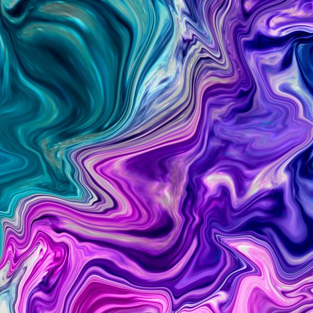 istock Blended inky shades of blue, green and purple. Abstract background. 1427987331