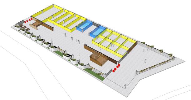 istock 3D illustration of building project 1427987333