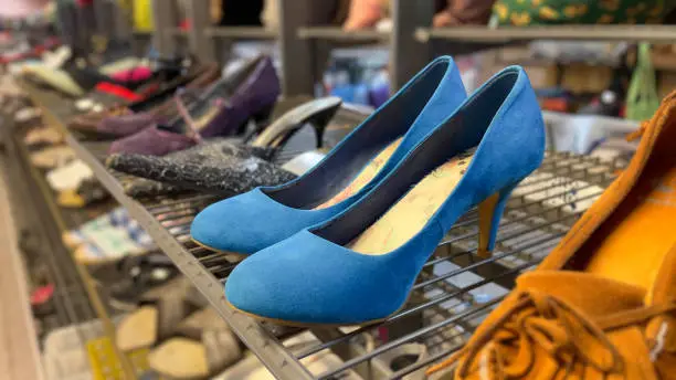 Photo of Blue suede pumps