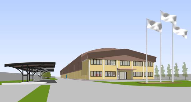 istock 3D illustration of building project 1427987787
