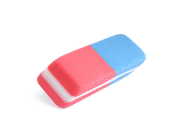 istock New double eraser isolated on white. School stationery 1427989628
