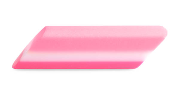 istock New bright eraser isolated on white. School stationery 1427989856