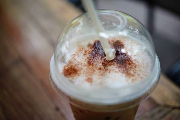 istock Iced cappuccino coffee with milk foam 1427991036