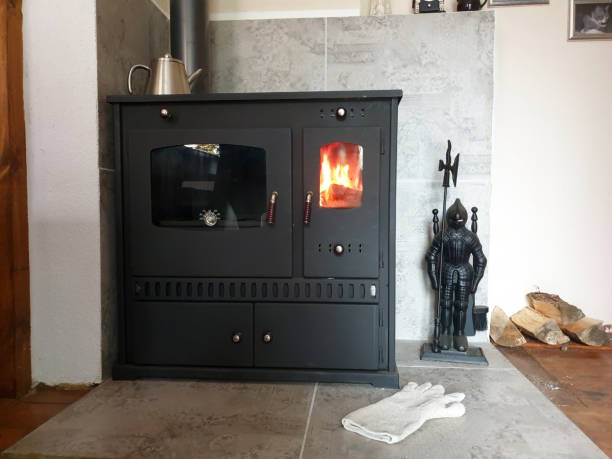 istock Modern kitchen stove for wood and coal 1427998176
