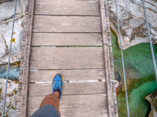 istock Walking on the drawbridge over the river 1427999651