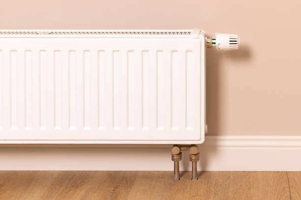 istock Home heating radiator in modern living room 1428002707