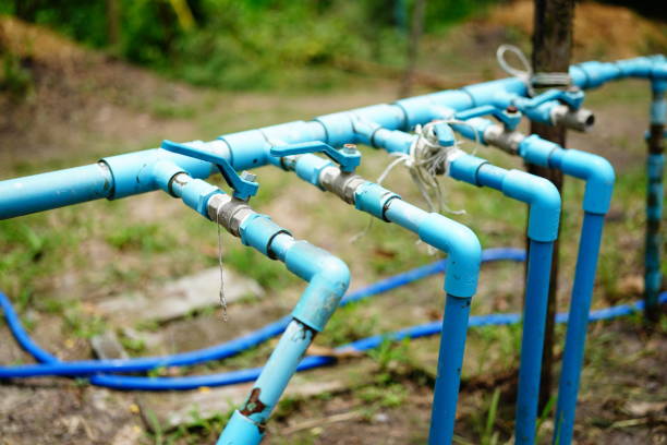 Water pipe valve of supply watering system in hydroponic farm plant