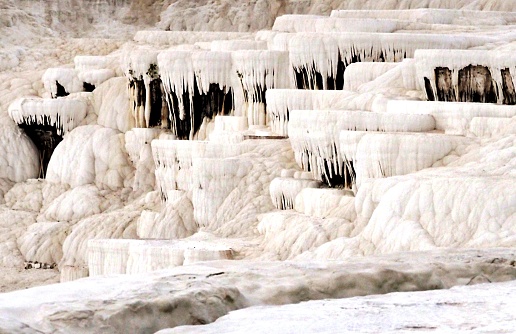 calcium bicarbonate designs in landscape in Pamukkale