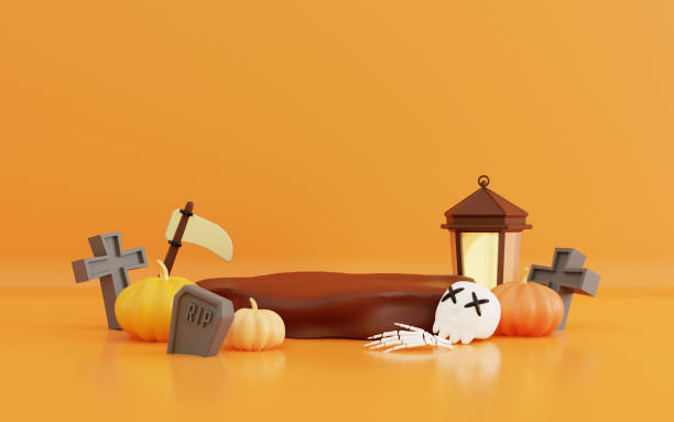 istock 3d illustration of happy halloween 1428007649