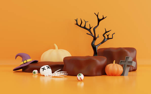 istock 3d illustration of happy halloween 1428007819