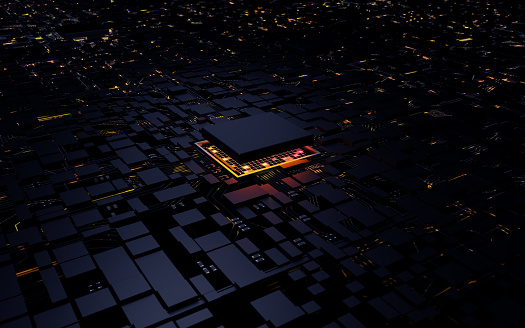 Komputer Rendering 3d Rendering Mikroprosesor Cpu Chipset Unit Prosesor Pusat Pada ...