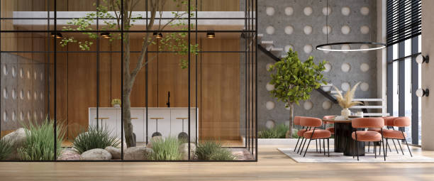 istock Modern style conceptual interior room 3d illustration 1428016656