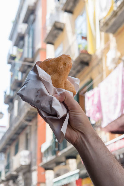 istock Fried Pizza - street food 1428021700