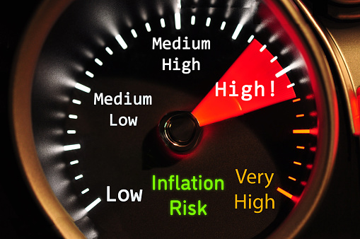 High inflation risk meter high inflation concept