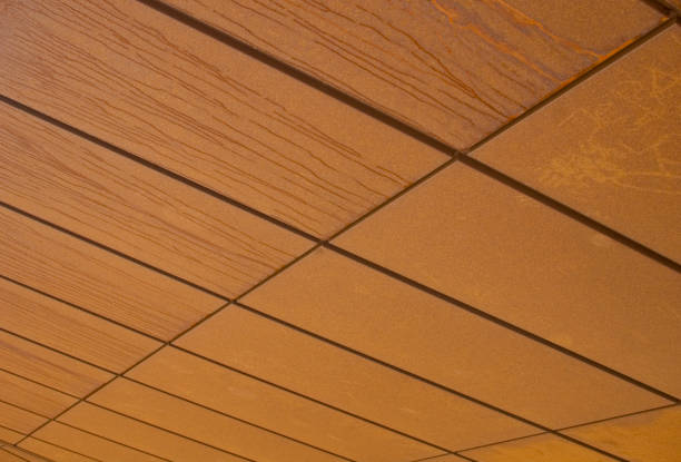 istock Detail of modern architecture corten building. 1428064115