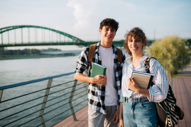 istock Young adult students in the city 1428071141