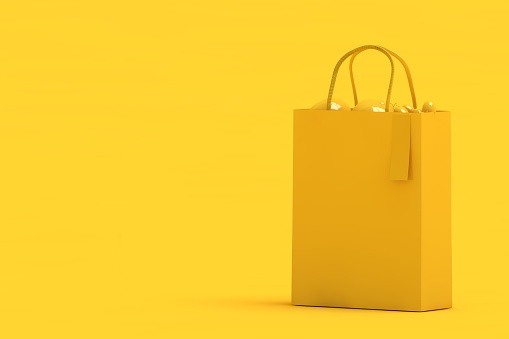 Yellow shopping bag