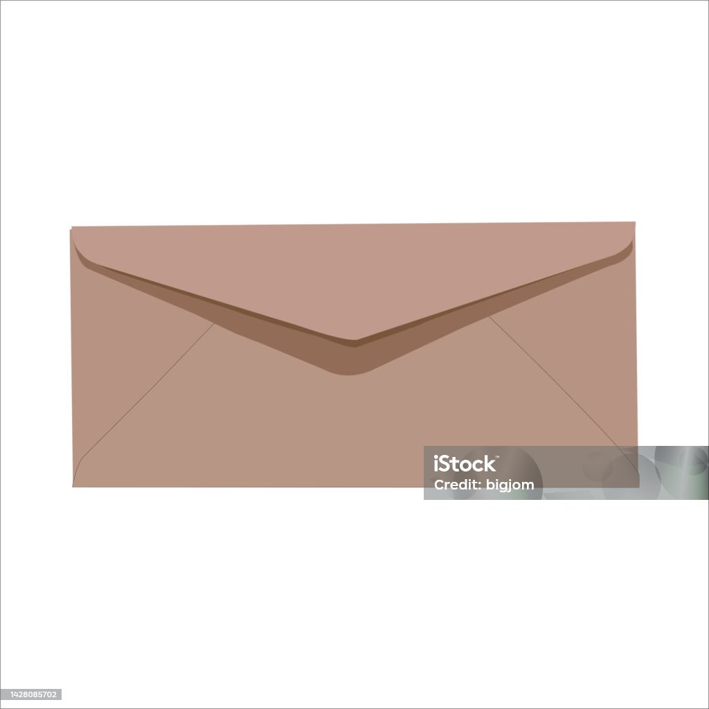 Document Envelop Vector Brown Envelope Document On White Background Illustration Vector Stock ...