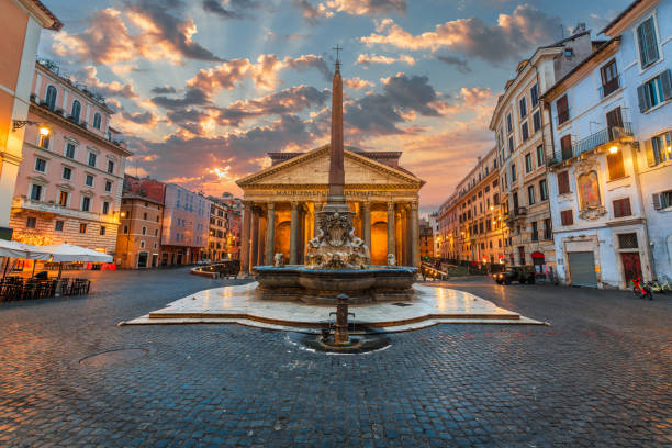 로마, 판테온에서 이탈리아 - ancient rome pantheon rome church dome 뉴스 사진 이미지