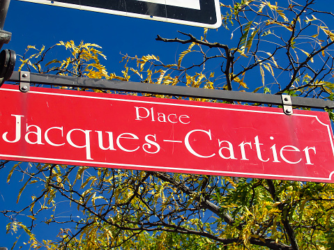 Place Jacques-Cartier Sign in Montreal