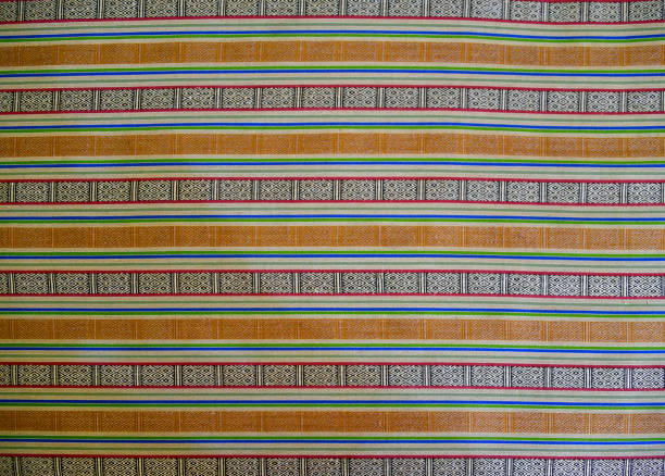 Traditional Bhutanese textile pattern - Mentsi Mathra motif, Jagathang, Bhutan