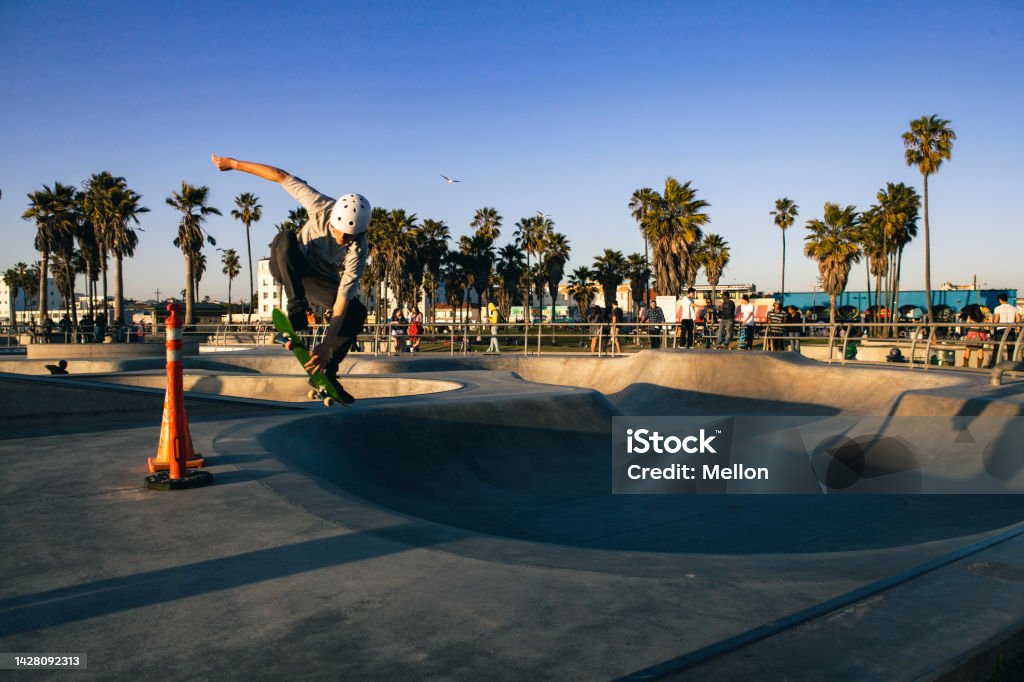 Skater in Venice Beach Venice Beach Stock Photo