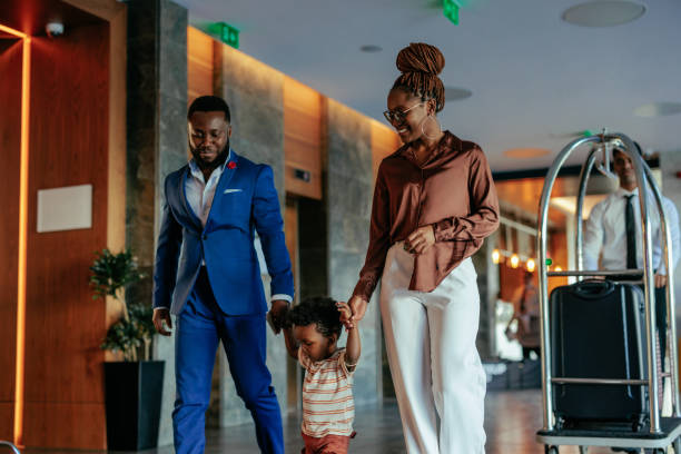 istock Family in luxurious hotel. 1428092662
