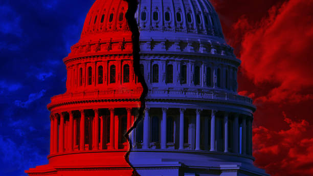 American Politics - Congress Republicans and Democrats - Partisan Politicians stock photo