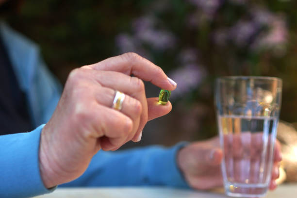 woman taking medication