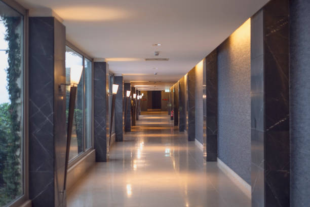Corridors of A Hotel. stock photo