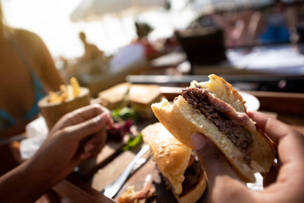Fast food in a beach cafe