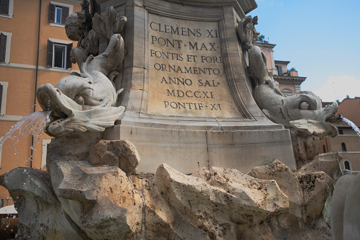 Statue of Nettuno  at piazza della Signoria in  Florence , Italy