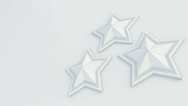 istock 3D rendering of a 3D star on a isolated on white background. 1428123895