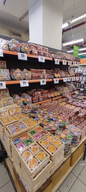 istock Supermarket selling diyas for diwali 1428129847