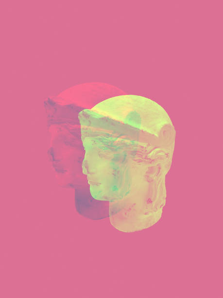 istock Colorful and modern Roman image. cyberpunk concept 1428140112