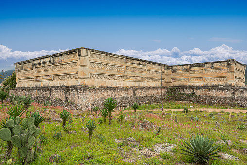 Mitla or city of the dead, archaeological site in Oaxaca, Mexico