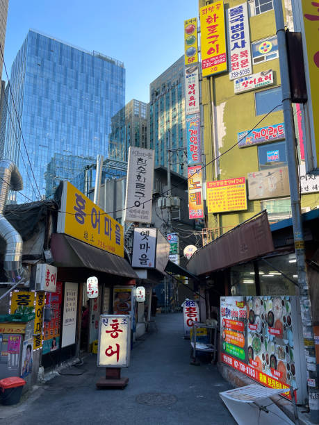 Seoul, Korea - September 27th 2022, Its the Dadong backstreet in Downtown Seoul Korea. Seoul Dadong Mugyo-dong