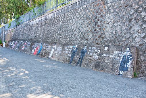 The Lennon Wall or John Lennon Wall is a wall in Prague, Czech Republic