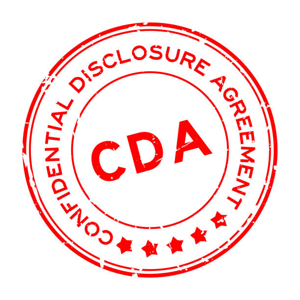 istock Grunge red CDA Abbreviation of Confidential disclosure agreement word round rubber seal stamp on white background 1428165601