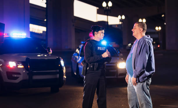 istock Policewoman questioning suspect or witness 1428170483