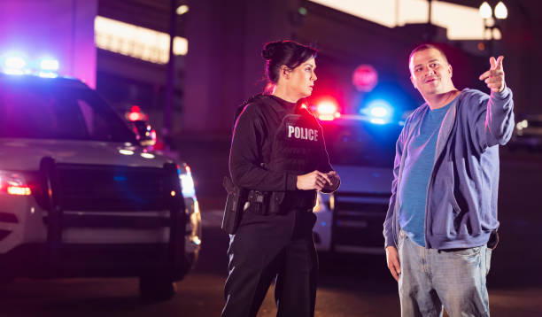 istock Policewoman questioning suspect or witness 1428170498