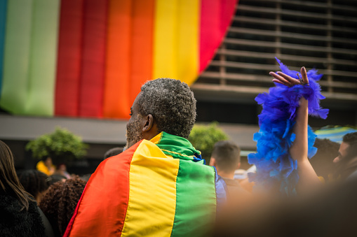 A pansexual at the LGBTQIA+ pride parade