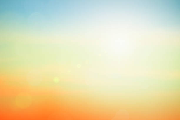 istock Relaxing outdoors vacation landscape concept: Abstract blurred sunlight beach colorful blurred bokeh background with retro effect autumn sunset sky have blue bright, white, and color orange calm. 1428193308