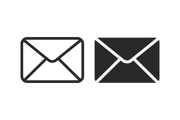 illustrazioni stock, clip art, cartoni animati e icone di tendenza di icona posta - touching mail connection business
