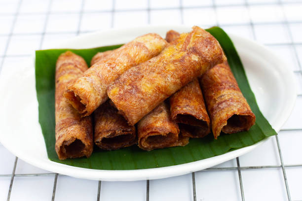 istock Sun dried banana roll snacks 1428205505
