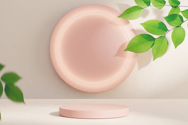 istock 3d podium with copy space for product display presentation. Graphic render art design. 1428209918