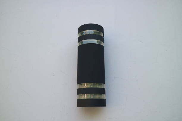 istock Tubular black decorative lamp attached to the wall 1428221934