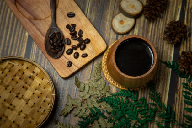 istock Traditional black coffee on the desk 1428225003