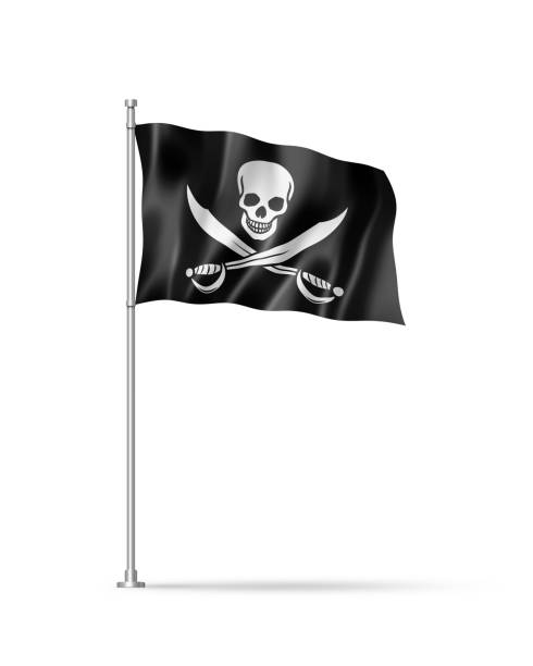istock Pirate flag, Jolly Roger isolated on white 1428228600