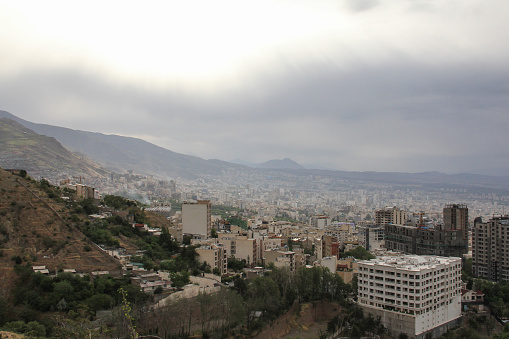 Here is The area of north tehran from hillside that called Bame Tehran, IRAN
